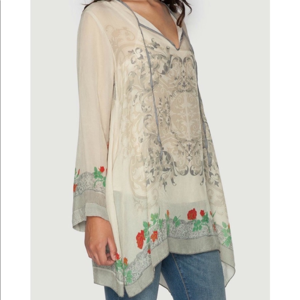 Johnny Was Rose Tunic Top XS